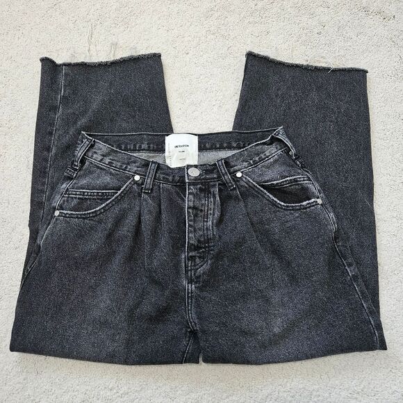 One Teaspoon | Smiths Wide Leg Barrel Denim Jeans Washed Black, Womens 26 - Picture 4 of 7
